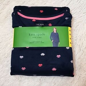 Kate Spade Women’s Navy Pajama Set: Lips